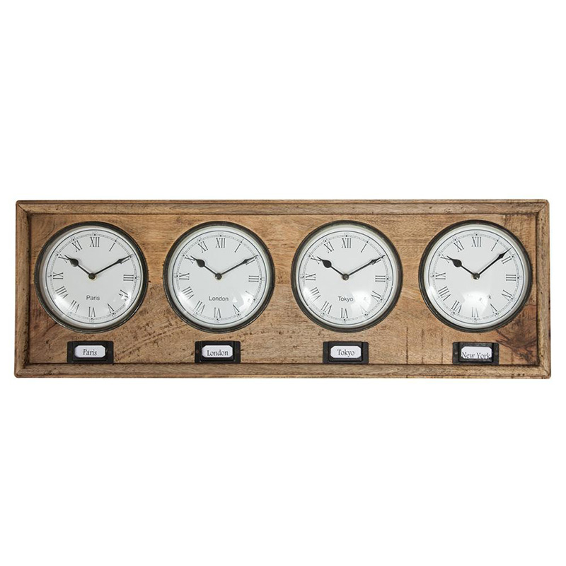 Часы Watch with Four Dials mango tree Древесина Часы Watch with Four Dials mango tree Древесина в Тюмени | Loft Concept