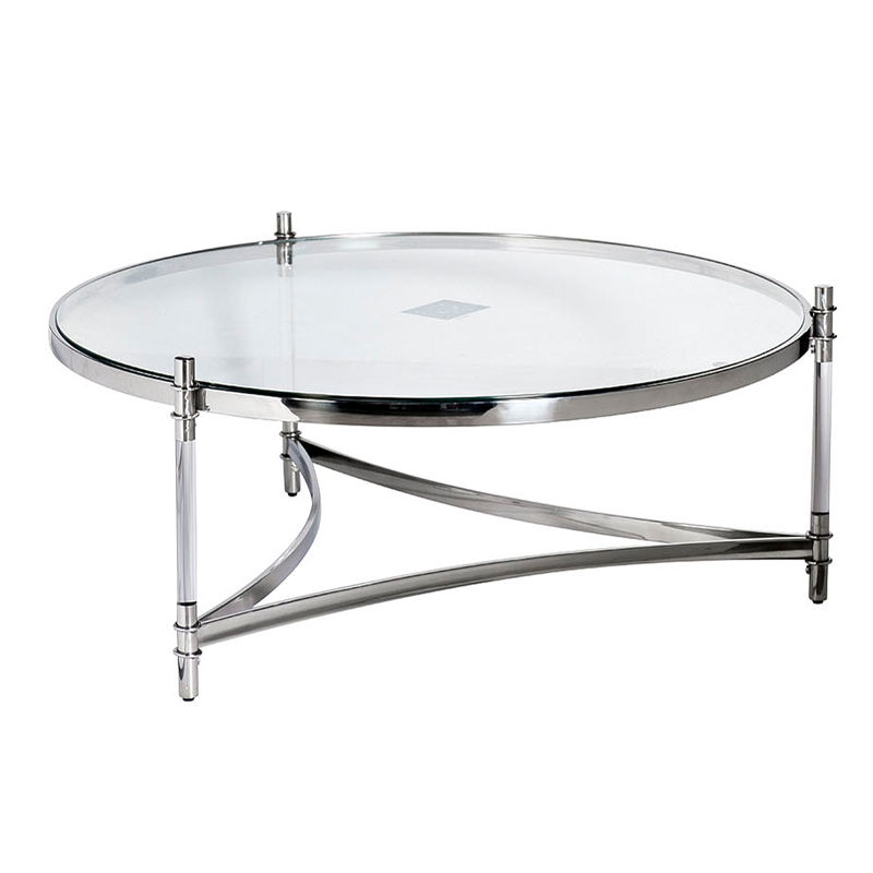Кофейный стол Octavio Coffee Table Хром Прозрачный Кофейный стол Octavio Coffee Table Хром Прозрачный в Тюмени | Loft Concept