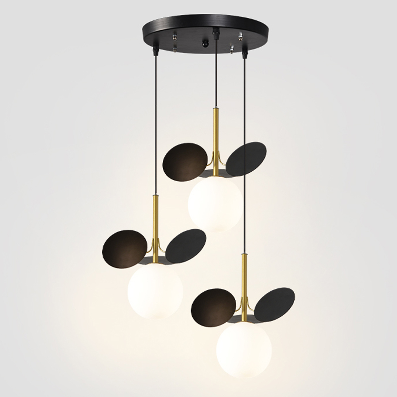 Люстра MATISSE Circle Trio black Золотой Белый Черный Люстра MATISSE Circle Trio black Золотой Белый Черный в Тюмени | Loft Concept