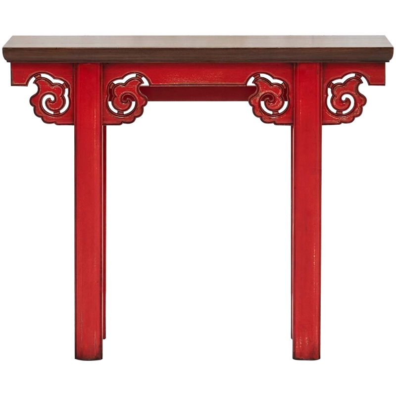 Деревянная консоль в китайском стиле красная Tang Console Table Красный Коричневый Деревянная консоль в китайском стиле красная Tang Console Table Красный Коричневый в Тюмени | Loft Concept