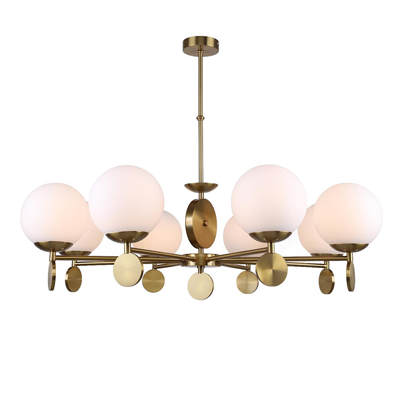Люстра Kyran Chandelier Bronze 8 Бронза Белый Люстра Kyran Chandelier Bronze 8 Бронза Белый в Тюмени | Loft Concept