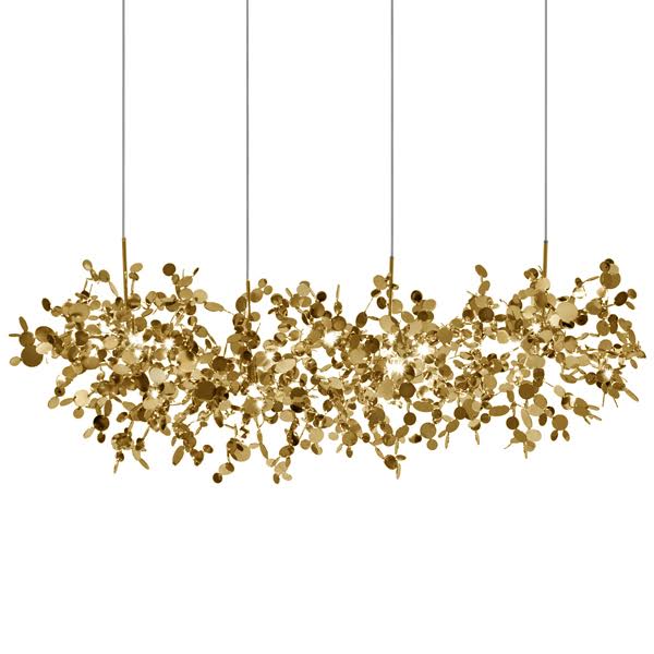 Люстра Terzani Argent Suspension Linear Gold Глянцевое золото Люстра Terzani Argent Suspension Linear Gold Глянцевое золото в Тюмени | Loft Concept