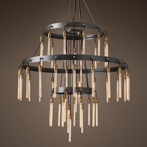 Люстра RH Axis Three-Tier Chandelier Черный Люстра RH Axis Three-Tier Chandelier Черный в Тюмени | Loft Concept