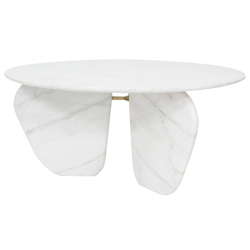 Обеденный стол Hera Dining Table Белый Мрамор Белый Мрамор Bianco Латунь Обеденный стол Hera Dining Table Белый Мрамор Белый Мрамор Bianco Латунь в Тюмени | Loft Concept