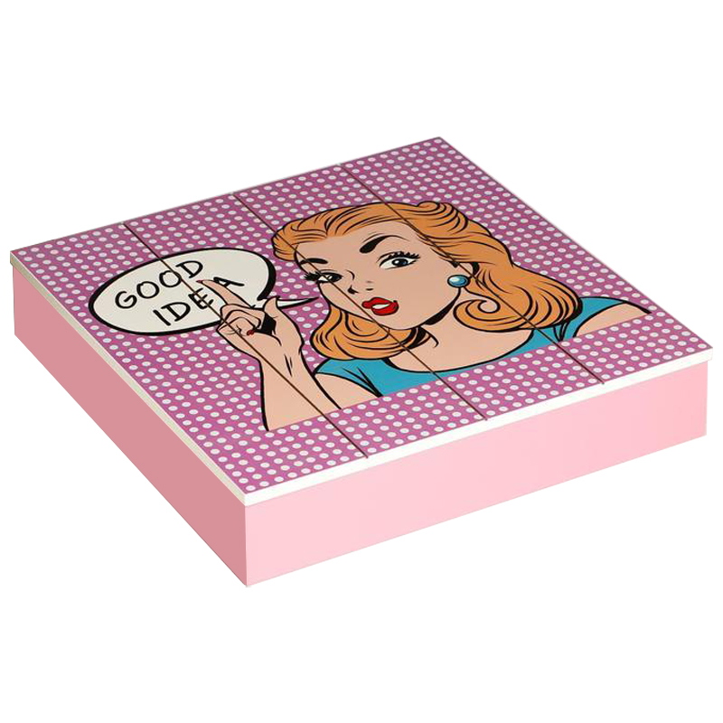 Шкатулка Pop Art Girl pink Розовый Мульти Шкатулка Pop Art Girl pink Розовый Мульти в Тюмени | Loft Concept
