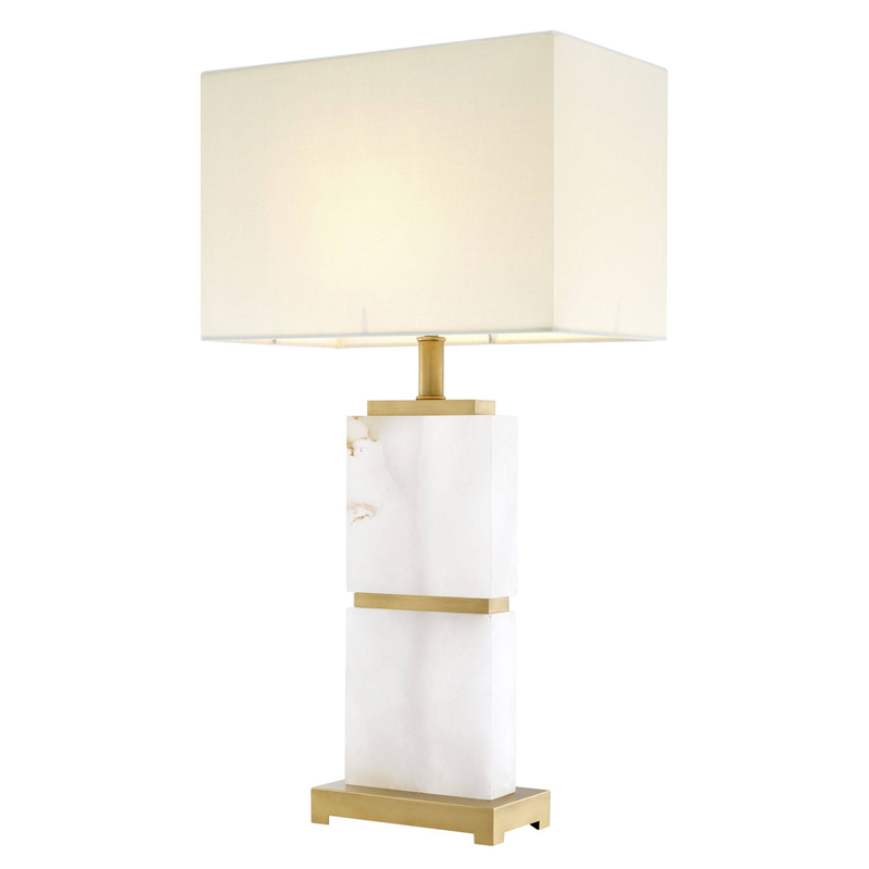 Настольная лампа Eichholtz Table Lamp Robbins Белый Латунь Молочный Настольная лампа Eichholtz Table Lamp Robbins Белый Латунь Молочный в Тюмени | Loft Concept