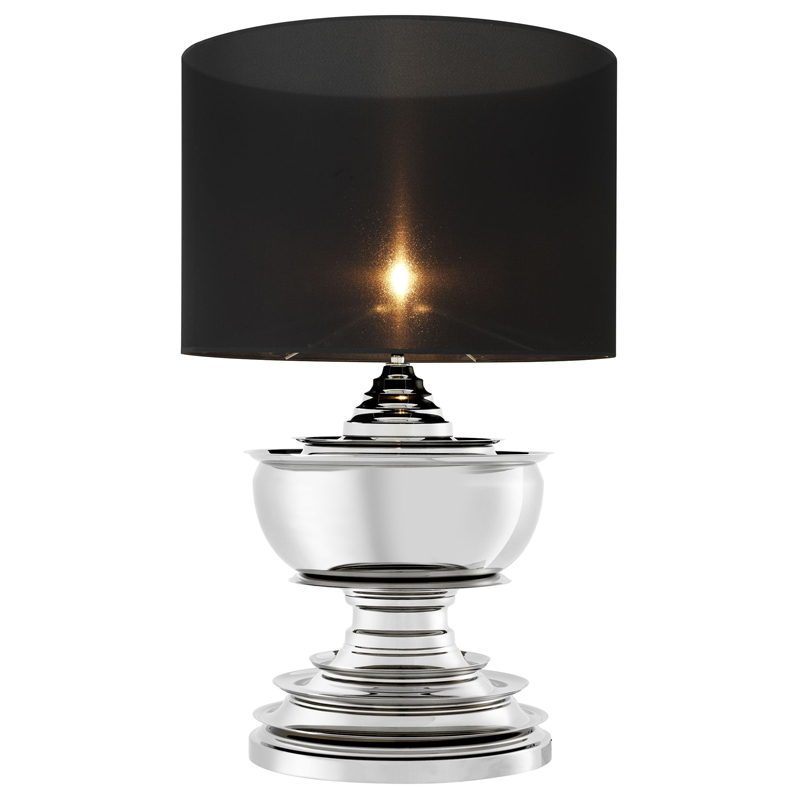 Настольная лампа Eichholtz Table Lamp Pagoda Никель Черный Настольная лампа Eichholtz Table Lamp Pagoda Никель Черный в Тюмени | Loft Concept