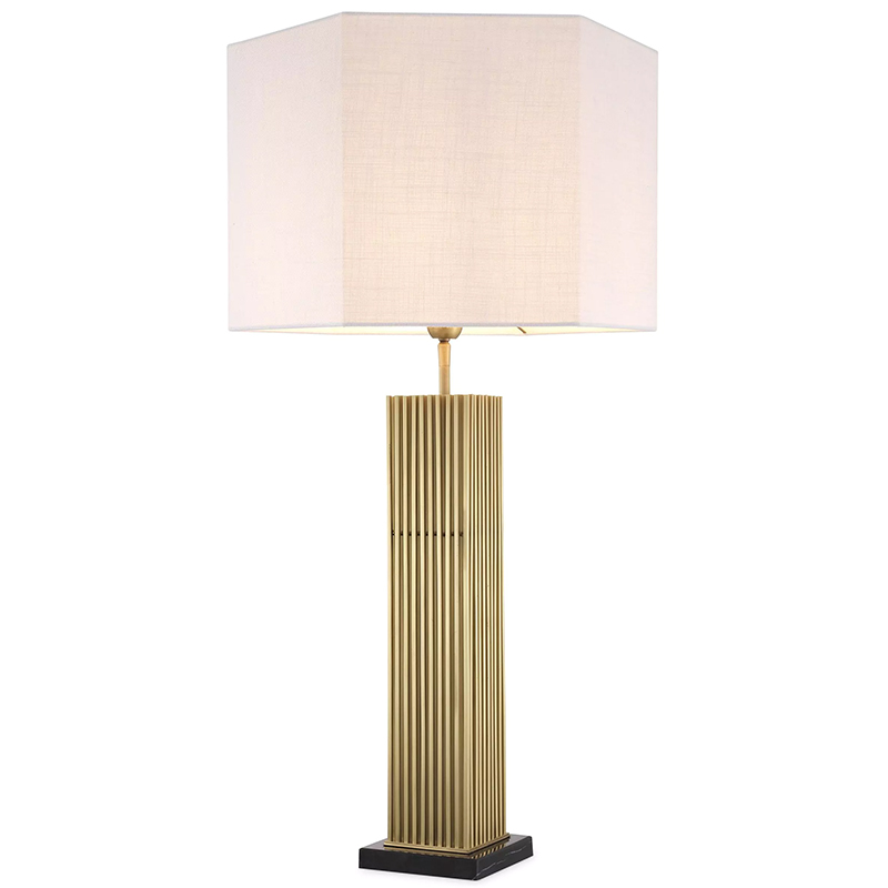 Настольная лампа Eichholtz Table Lamp Viggo Brass Латунь Белый Настольная лампа Eichholtz Table Lamp Viggo Brass Латунь Белый в Тюмени | Loft Concept