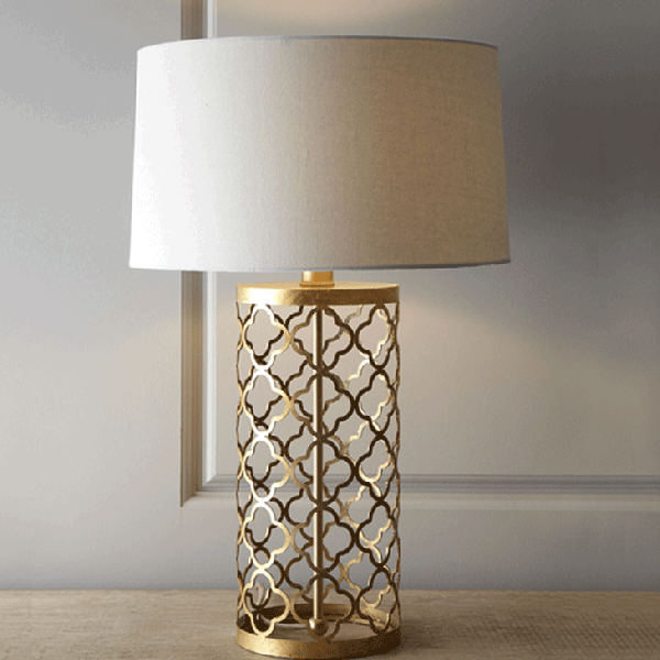 Настольная лампа Regina-Andrew Design Quatrefoil Drum Lamp Латунь Настольная лампа Regina-Andrew Design Quatrefoil Drum Lamp Латунь в Тюмени | Loft Concept