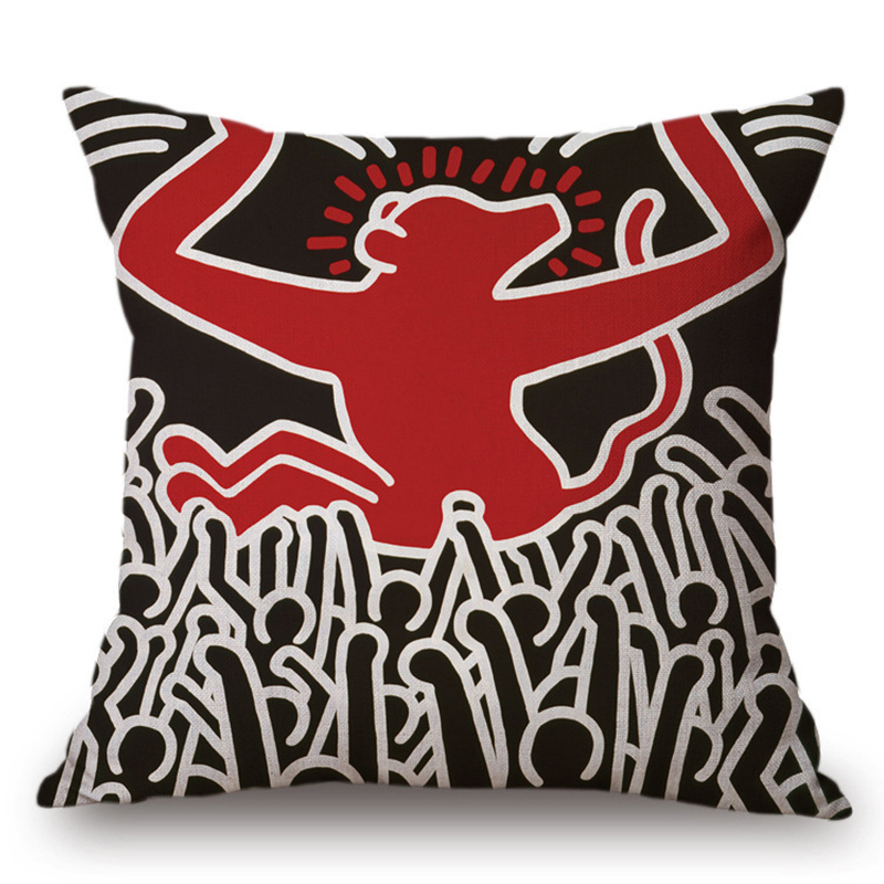Подушка Keith Haring 10 Мульти Подушка Keith Haring 10 Мульти в Тюмени | Loft Concept