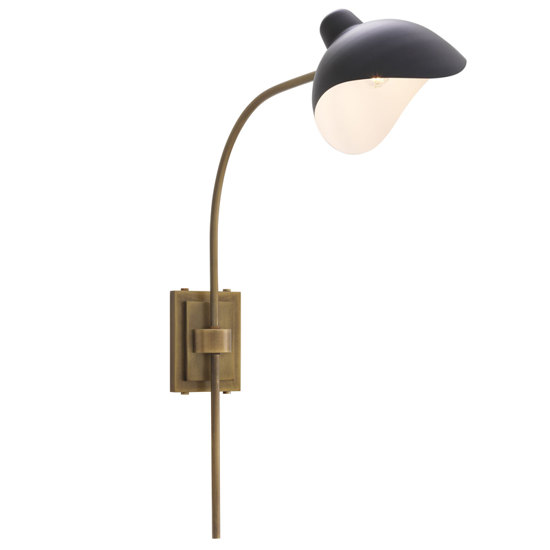 Бра Eichholtz Wall Lamp Pelham Brass Черный Латунь Античная полированная Бра Eichholtz Wall Lamp Pelham Brass Черный Латунь Античная полированная в Тюмени | Loft Concept