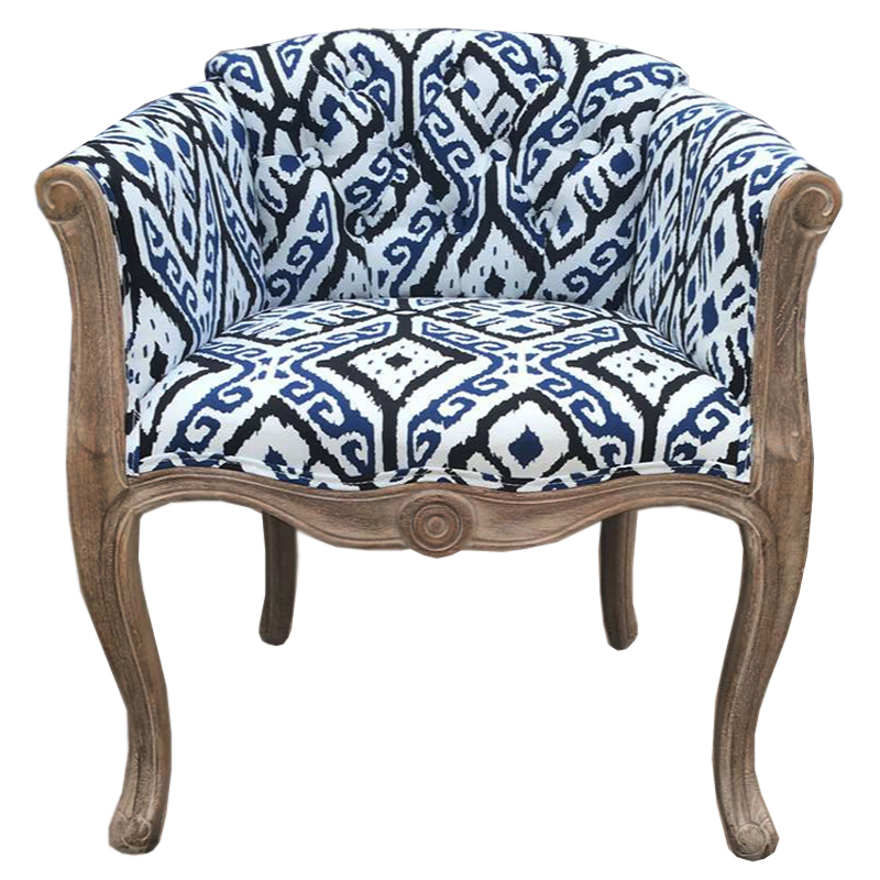 Кресло KELIM Blue Ornament Chair Коричневый Белый Синий Черный Кресло KELIM Blue Ornament Chair Коричневый Белый Синий Черный в Тюмени | Loft Concept