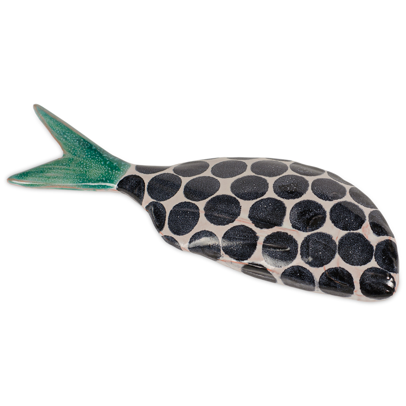 Статуэтка Abstract Fish Черно-белый Бирюзовый Статуэтка Abstract Fish Черно-белый Бирюзовый в Тюмени | Loft Concept