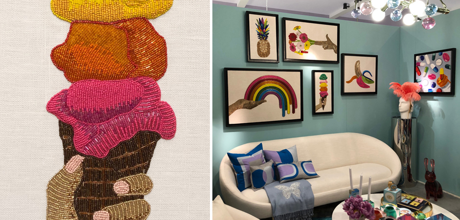 Панно Jonathan Adler ICE CREAM BEADED WALL ART Панно Jonathan Adler ICE CREAM BEADED WALL ART - Loft-Concept в Тюмени