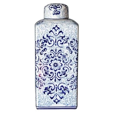 Фарфоровый сосуд Цзиндэчжэнь Pattern Белый Синий Фарфоровый сосуд Цзиндэчжэнь Pattern Белый Синий в Тюмени | Loft Concept