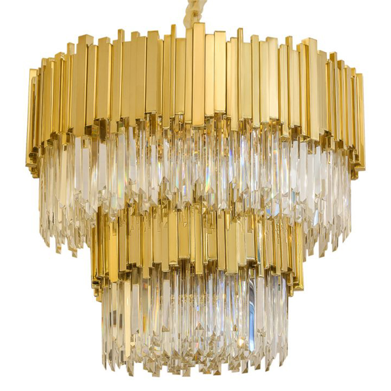 Круглая многоярусная люстра Luxxu Modern Cascade Chandelier Gold Metal Glass Золотой Прозрачное Стекло Круглая многоярусная люстра Luxxu Modern Cascade Chandelier Gold Metal Glass Золотой Прозрачное Стекло в Тюмени | Loft Concept