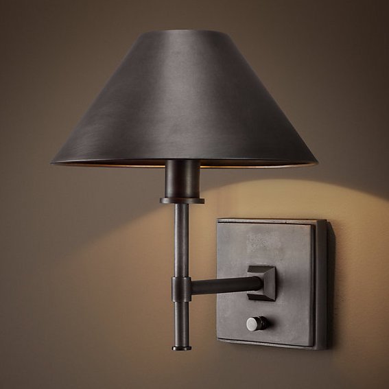 Бра RH Petite Candlestick SCONCE Aged steel Графит Бра RH Petite Candlestick SCONCE Aged steel Графит в Тюмени | Loft Concept