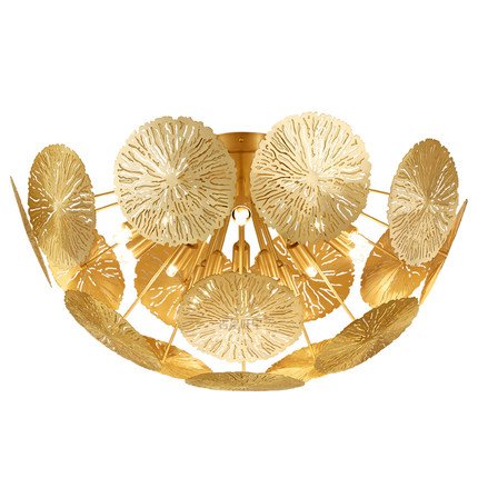 Потолочный светильник GLOBAL VIEWS LILY PAD ceiling lamp Латунь Потолочный светильник GLOBAL VIEWS LILY PAD ceiling lamp Латунь в Тюмени | Loft Concept