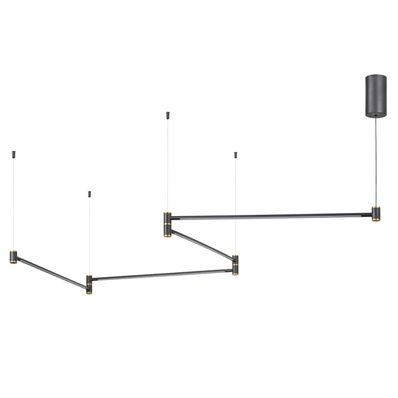 Подвесной светильник Drawing Line Gold Black Золотой Черный Подвесной светильник Drawing Line Gold Black Золотой Черный в Тюмени | Loft Concept