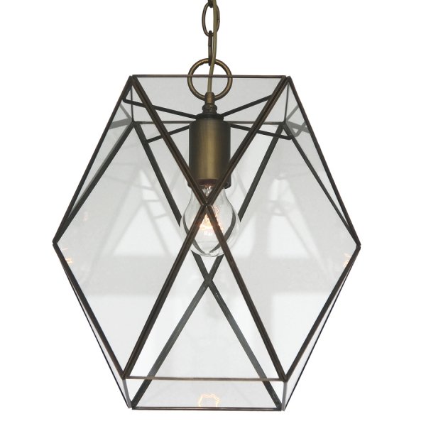 Подвесной светильник Rombius Pendant I clear glass Латунь Античная полированная Подвесной светильник Rombius Pendant I clear glass Латунь Античная полированная в Тюмени | Loft Concept