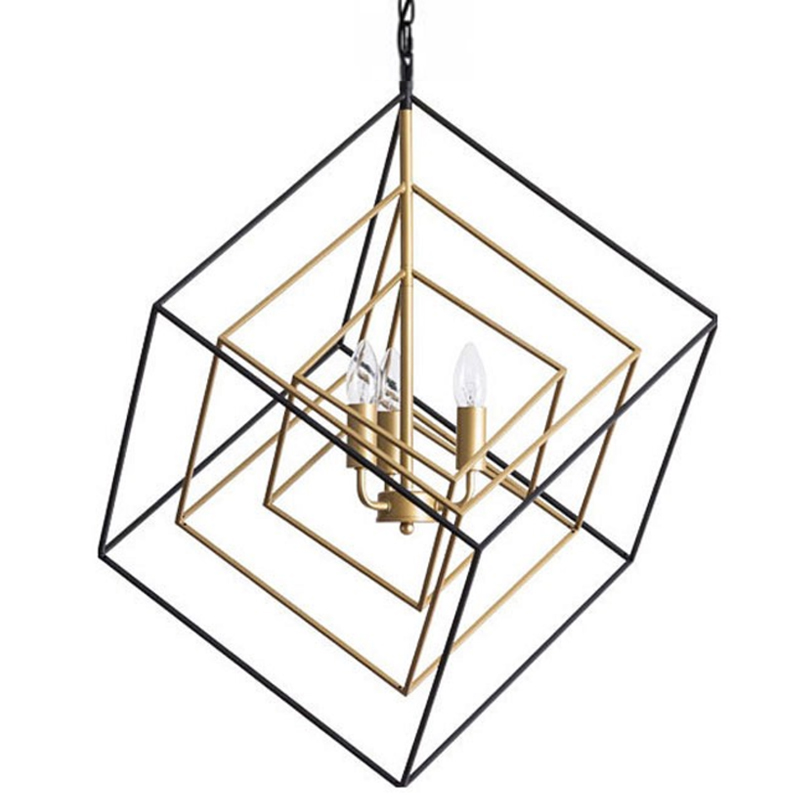 Светильник CUBIST Pendant Black and Gold 3 lamp Золотой Черный Светильник CUBIST Pendant Black and Gold 3 lamp Золотой Черный в Тюмени | Loft Concept