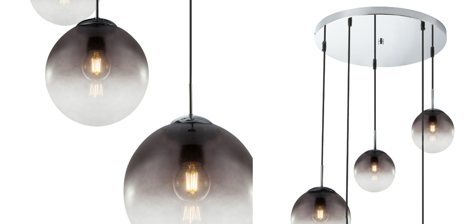 Люстра Ball Sunrise Pendant lamp smok 5 плафона Люстра Ball Sunrise Pendant lamp smok 5 плафона - Loft-Concept в Тюмени