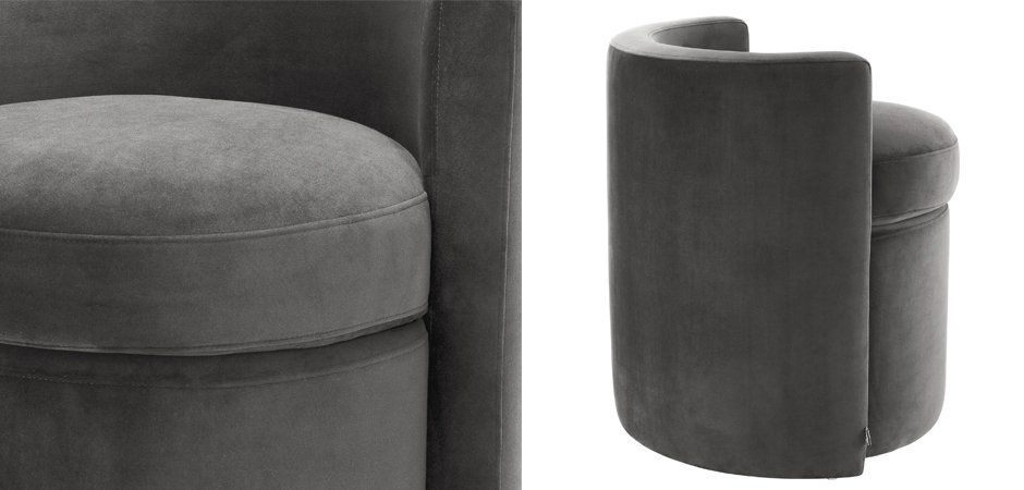 Кресло Eichholtz Stool Arcadia dark grey Кресло Eichholtz Stool Arcadia dark grey - Loft-Concept в Тюмени