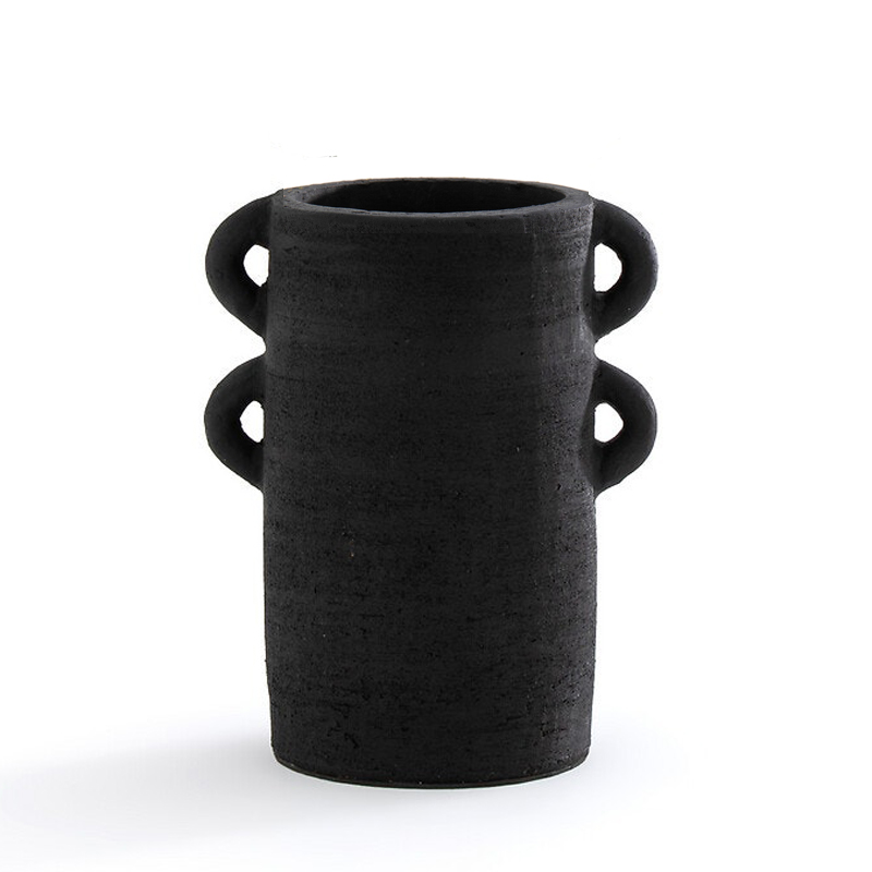 Ваза Ceramic Vase with Ears Черный Ваза Ceramic Vase with Ears Черный в Тюмени | Loft Concept