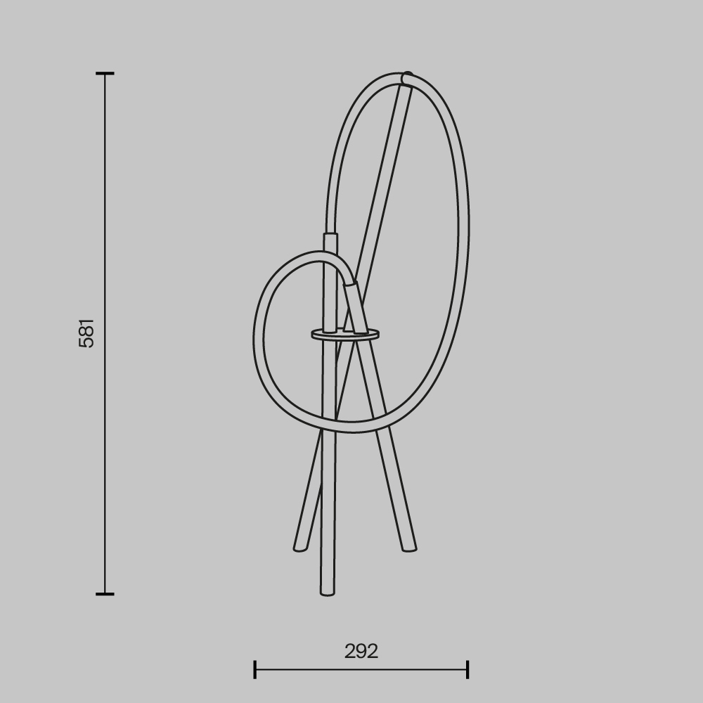 Настольный светильник Crochet Black 3000К 15Вт в Тюмени