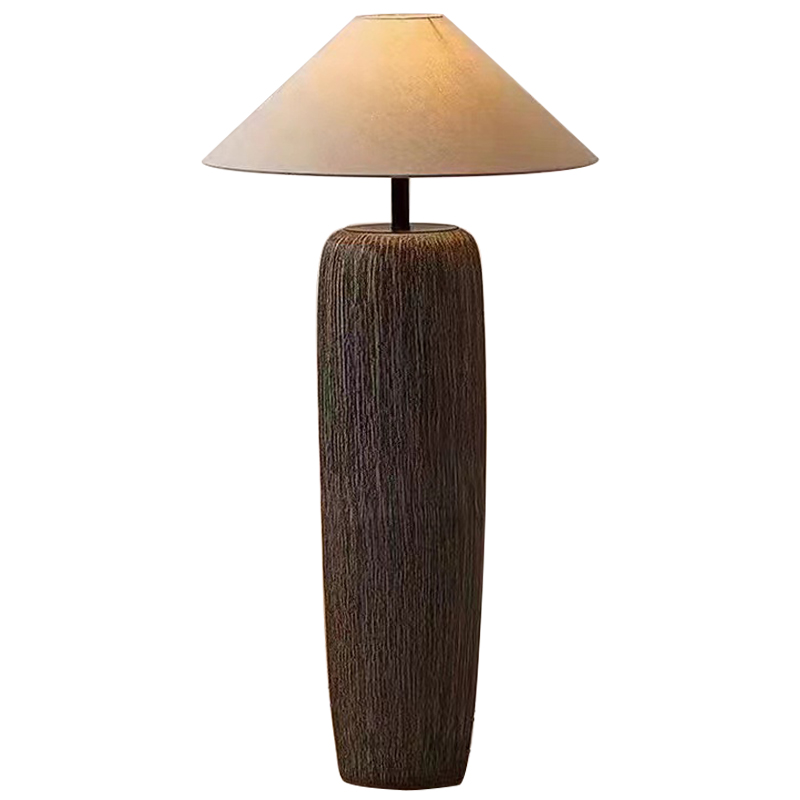 Торшер Coffey Lampshade Floor Lamp Бежевый Коричневый Торшер Coffey Lampshade Floor Lamp Бежевый Коричневый в Тюмени | Loft Concept