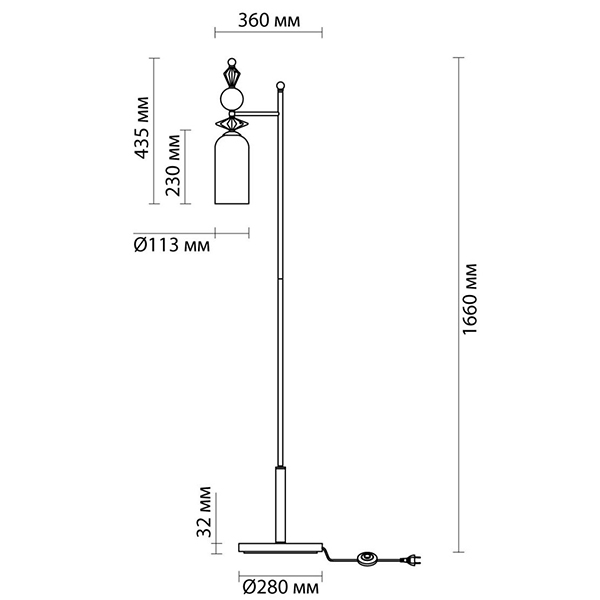 Торшер Iris Glass Floor lamp Candy chrome Торшер Iris Glass Floor lamp Candy chrome в Тюмени