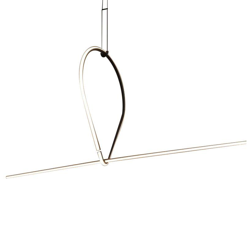 Подвесной светильник Drop Shape Line Black Led Lamp Черный Белый Подвесной светильник Drop Shape Line Black Led Lamp Черный Белый в Тюмени | Loft Concept