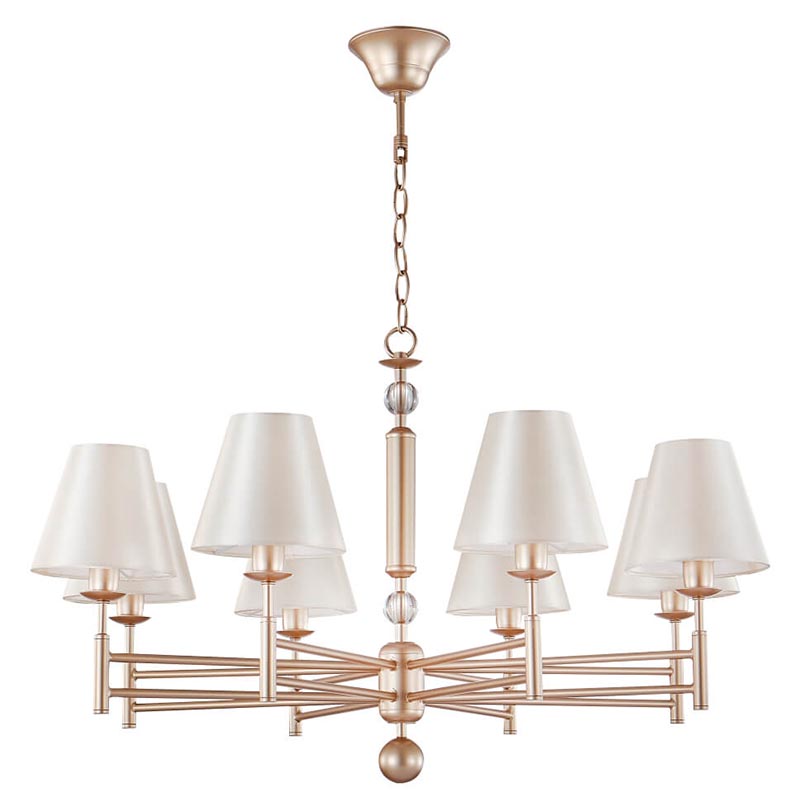 Люстра Sharma Chandelier 8 Золотой Бежевый Люстра Sharma Chandelier 8 Золотой Бежевый в Тюмени | Loft Concept
