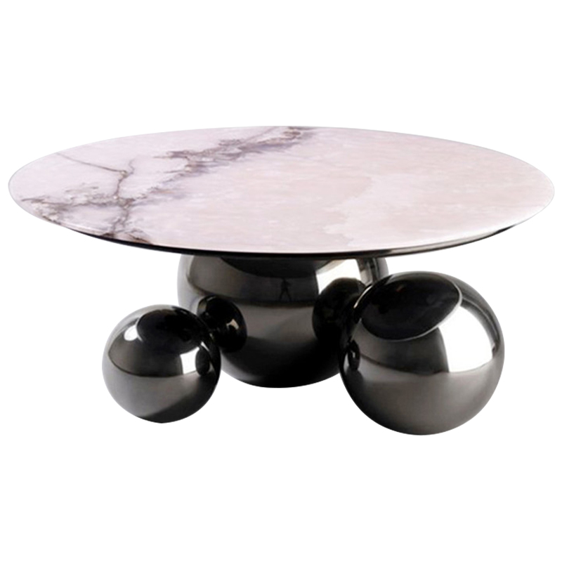 Кофейный стол Ball Metal Graphite Coffee Table Графит Белый Мрамор Bianco Кофейный стол Ball Metal Graphite Coffee Table Графит Белый Мрамор Bianco в Тюмени | Loft Concept