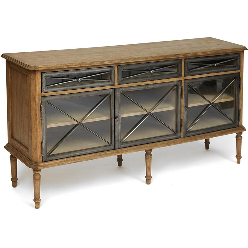 Комод в стиле Прованс со стеклянными дверцами Provence Jacob Chest of Drawers big Древесина Комод в стиле Прованс со стеклянными дверцами Provence Jacob Chest of Drawers big Древесина в Тюмени | Loft Concept