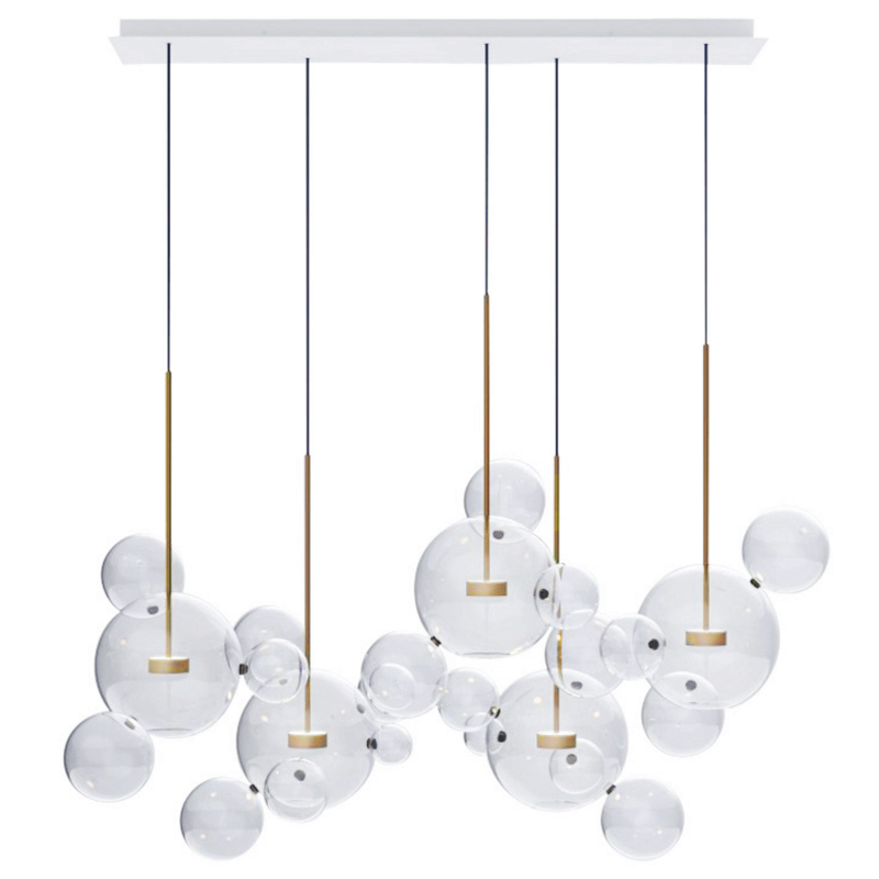 Люстра Giopato & Coombes Bolle Zigzag Chandelier 24 BUBBLE Linear Латунь Прозрачный (Transparent) Люстра Giopato & Coombes Bolle Zigzag Chandelier 24 BUBBLE Linear Латунь Прозрачный (Transparent) в Тюмени | Loft Concept