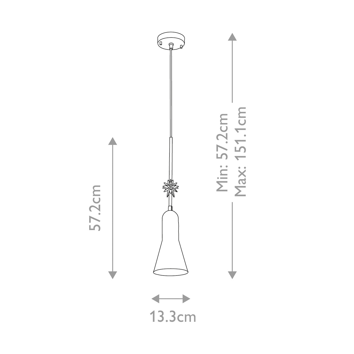 Подвесной светильник с конусным плафоном и декоративной звездой 57 см Elstead Lighting в Тюмени