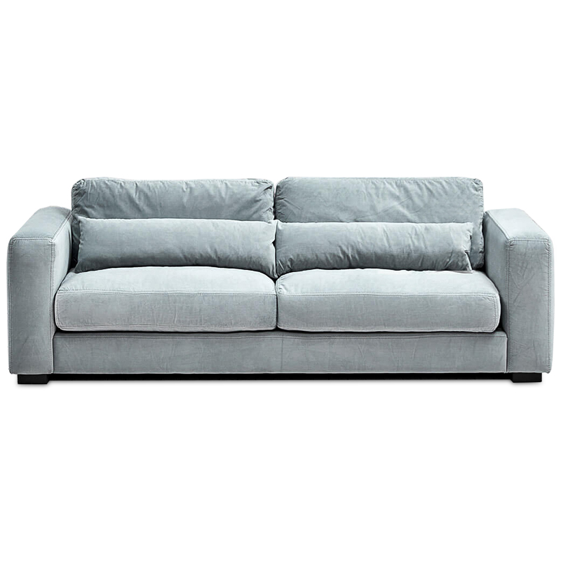 Диван Kleber Sofa soft blue Голубой пастельный Черный Диван Kleber Sofa soft blue Голубой пастельный Черный в Тюмени | Loft Concept