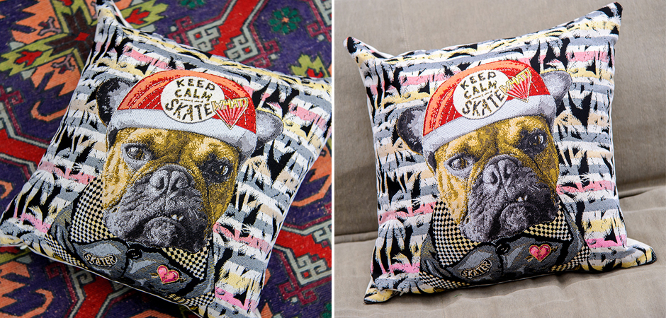 Декоративная подушка Skate Bulldog - Loft-Concept в Тюмени