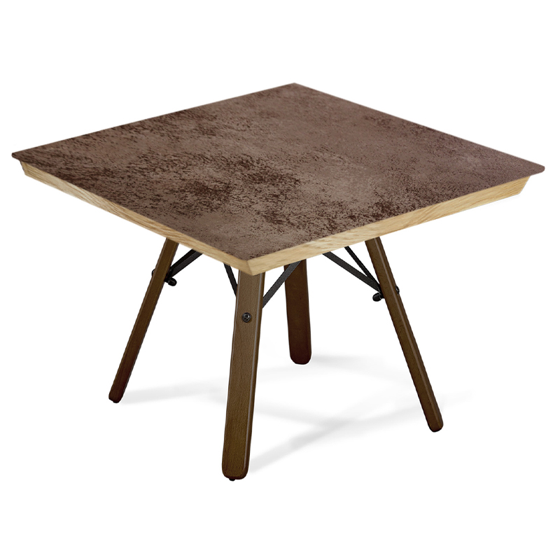 Стол журнальный c коричневой квадратной столешницей из керамики Charm Coffee Table Коричневый в Тюмени | Loft Concept 
