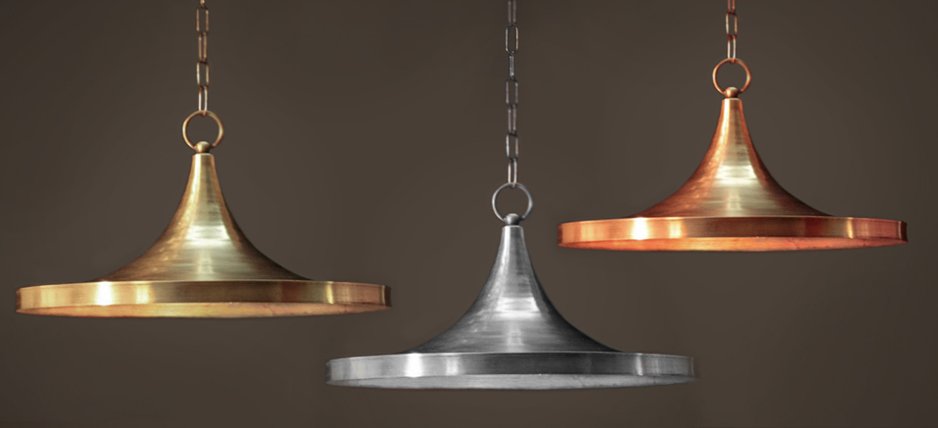 Подвесной светильник Copper Pendant Lamp Beat Light Wide Подвесной светильник Copper Pendant Lamp Beat Light Wide - Loft-Concept в Тюмени