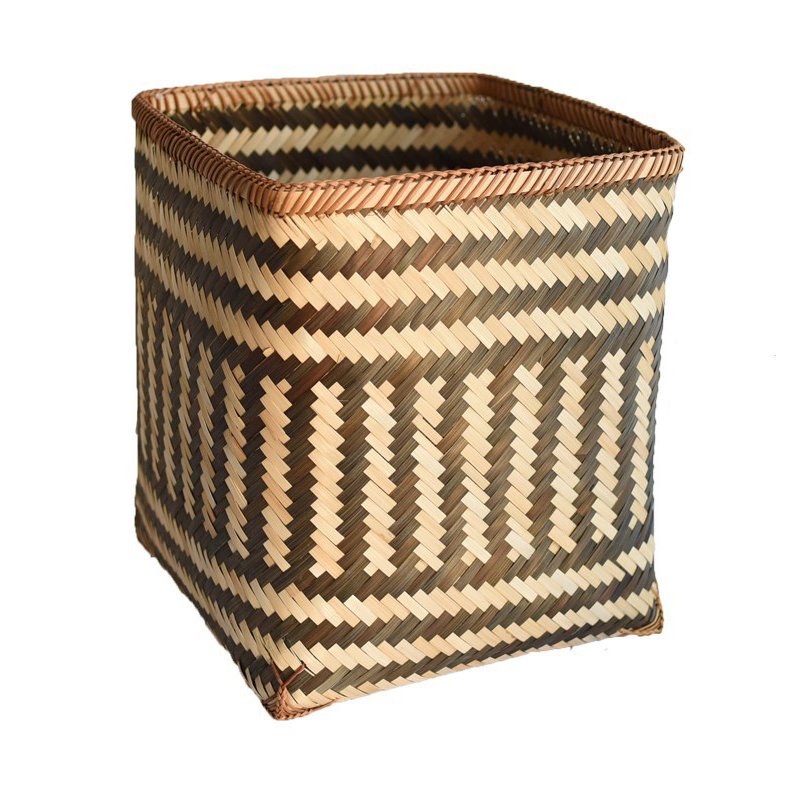 Корзина Wicker Basket Cube Бежево-серый Корзина Wicker Basket Cube Бежево-серый в Тюмени | Loft Concept
