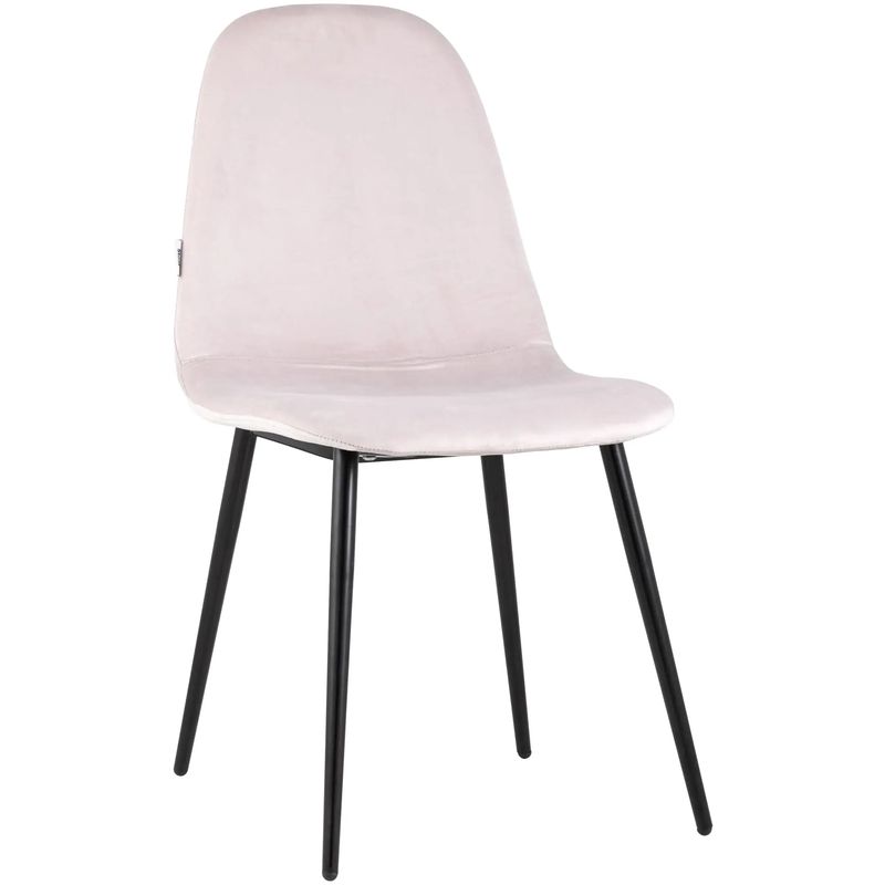 Стул Archie Chair Черные ножки Светло-Розовый Велюр Розовый пастельный Черный Стул Archie Chair Черные ножки Светло-Розовый Велюр Розовый пастельный Черный в Тюмени | Loft Concept