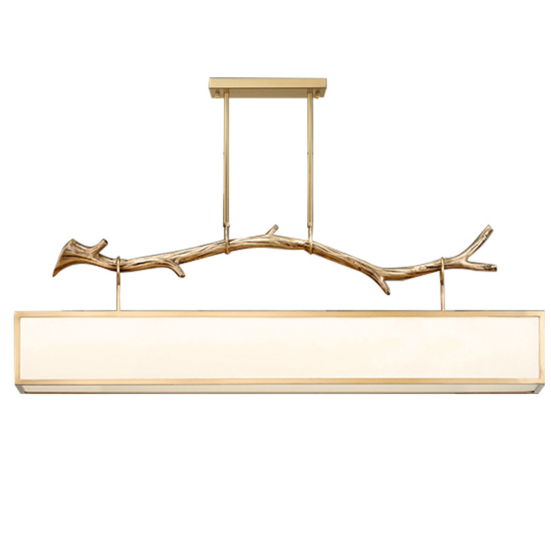 Дизайнерская прямоугольная люстра с золотой веткой Rectangular chandelier golden branch Золотой Дизайнерская прямоугольная люстра с золотой веткой Rectangular chandelier golden branch Золотой в Тюмени | Loft Concept
