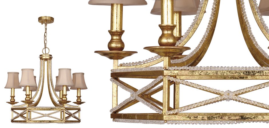 Люстра Foiling Spider Web Gold 6 Люстра Foiling Spider Web Gold 6 - Loft-Concept в Тюмени