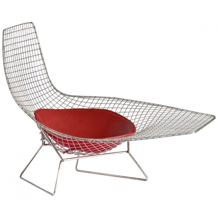 Кресло Asymmetric Chaise Черный Красный Белый Кресло Asymmetric Chaise Черный Красный Белый в Тюмени | Loft Concept