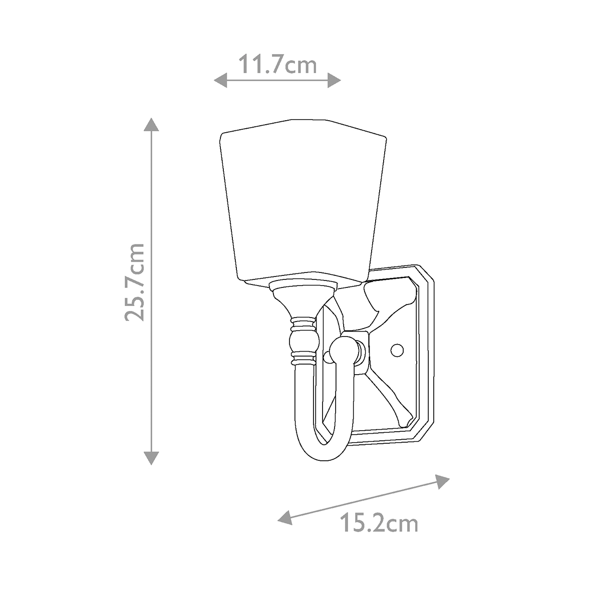 Бра для ванных комнат с белым матовым плафоном квадратной формы на основании цвета хром Feiss в Тюмени