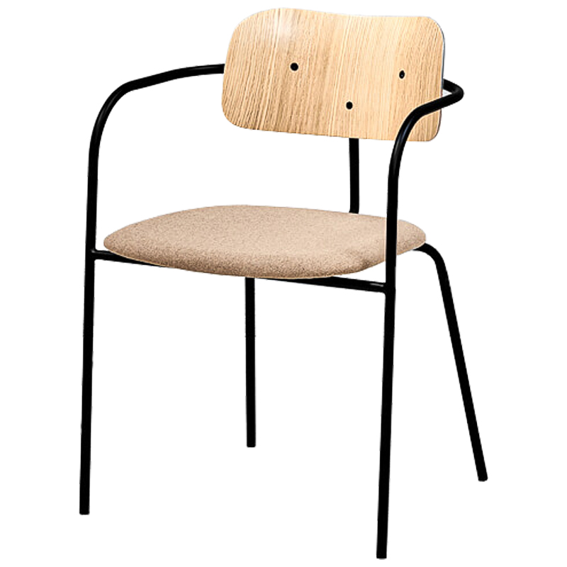 Стул Pilar Loft Stool beige Черный Бежевый Древесина Стул Pilar Loft Stool beige Черный Бежевый Древесина в Тюмени | Loft Concept