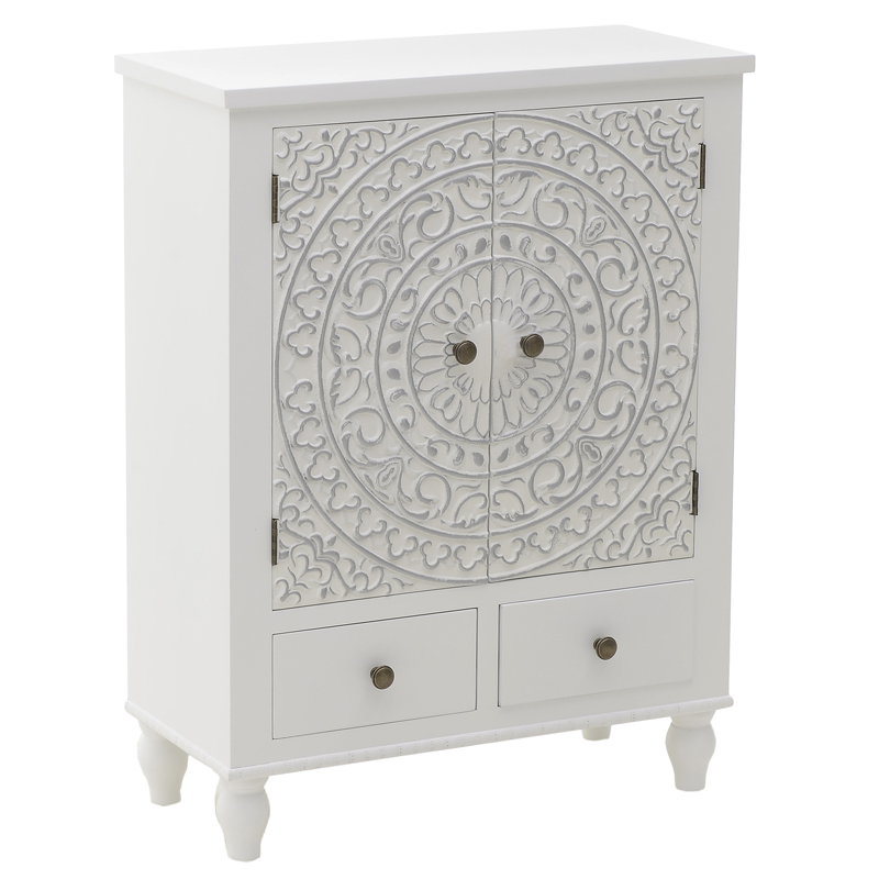 Комод прованс с декорированным резным фасадом Thorsten Provence Chest of Drawers Белый винтажная патина Комод прованс с декорированным резным фасадом Thorsten Provence Chest of Drawers Белый винтажная патина в Тюмени | Loft Concept