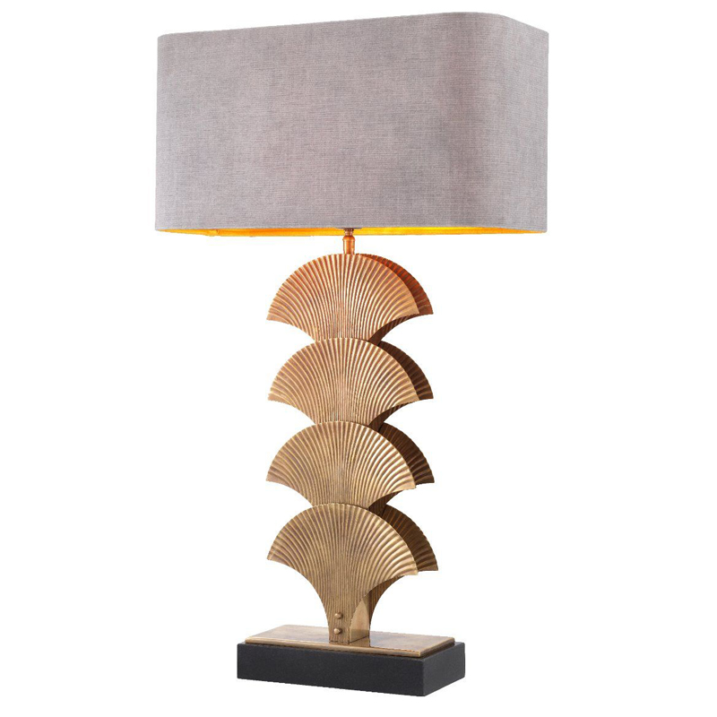 Настольная лампа Eichholtz Table Lamp Iris Черный Винтажная латунь Серый Настольная лампа Eichholtz Table Lamp Iris Черный Винтажная латунь Серый в Тюмени | Loft Concept